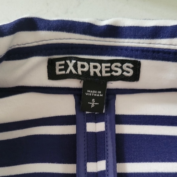 Blue & White Striped Blazer by Express - Picture 5 of 5